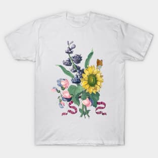 Vintage Bouquet Botanical Illustration T-Shirt